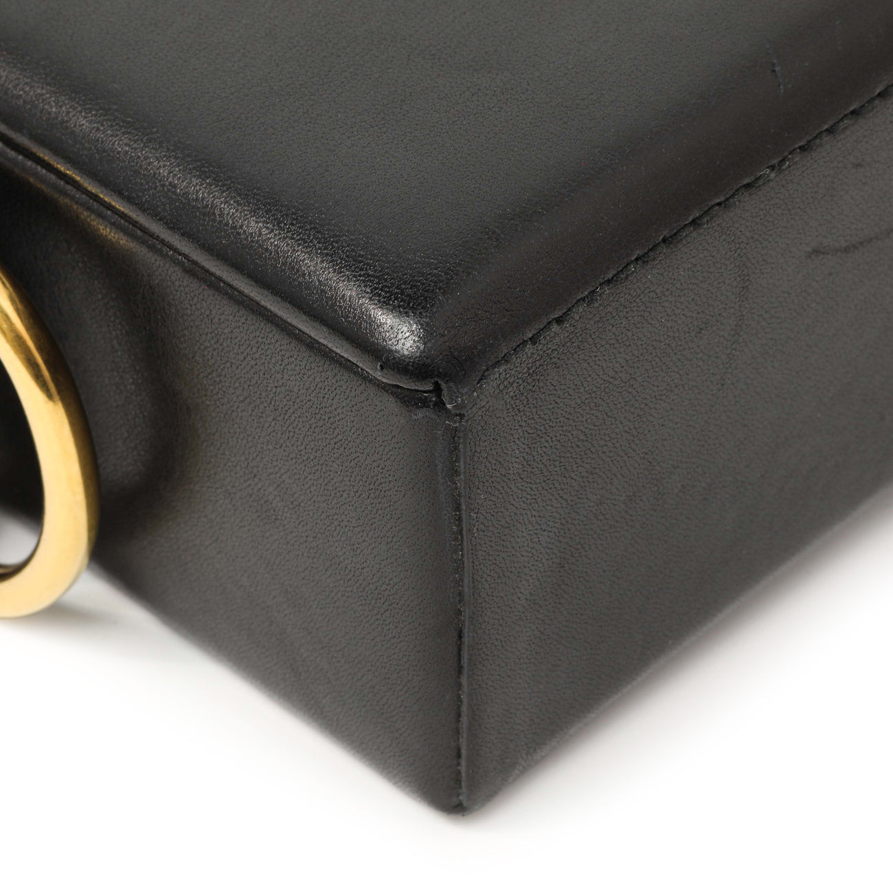 Exclusive Christian Dior Black Lambskin Dioraddict Lockbox — Top View
