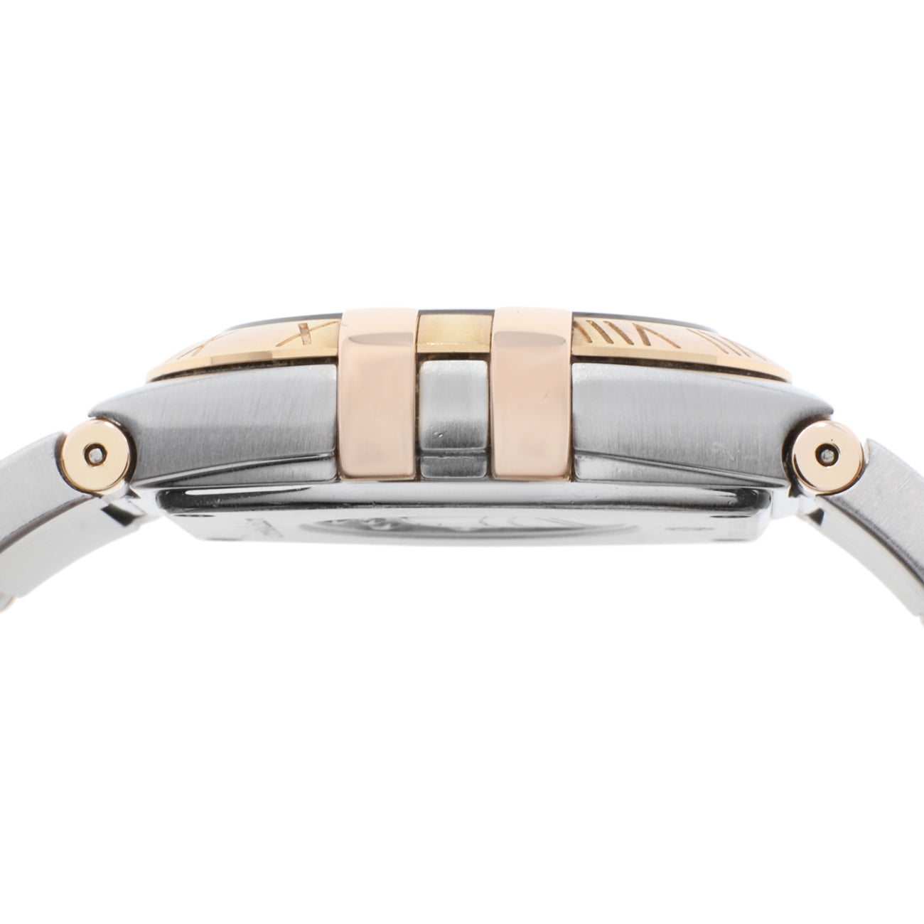 Exclusive Omega Stainless Steel 18K Rose Gold Constellation 123.20.27.60.63.001 — Top View