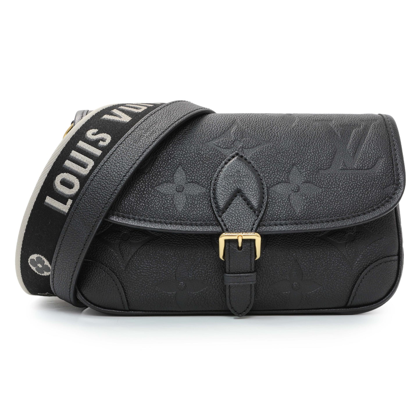 Exclusive Louis Vuitton Empreinte Monogram Giant Diane Black — Front View