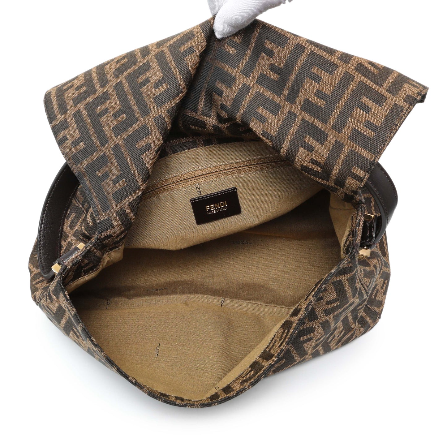 Exclusive Fendi Tobacco Zucca Mama Forever Bag — Top View