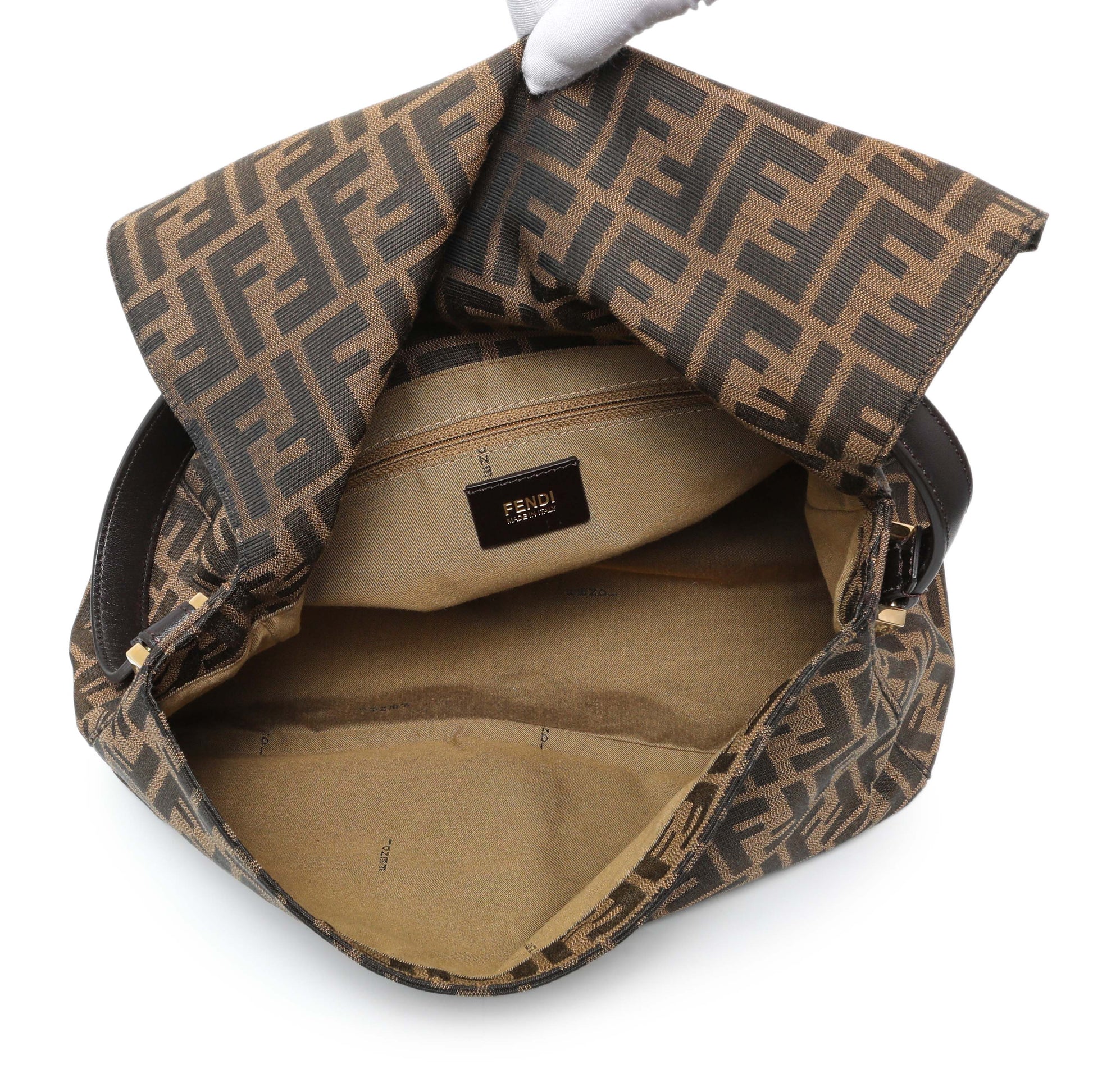 Exclusive Fendi Tobacco Zucca Mama Forever Bag — Top View