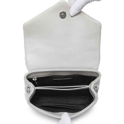 Exclusive Saint Laurent Grey Calfskin Monogram Toy Loulou Crossbody — Top View