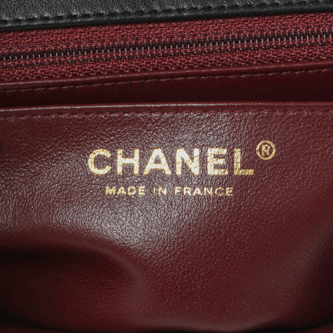 Exclusive Chanel Black Quilted Lambskin Mini Square Flap — Detail View