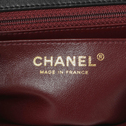 Exclusive Chanel Black Quilted Lambskin Mini Square Flap — Detail View