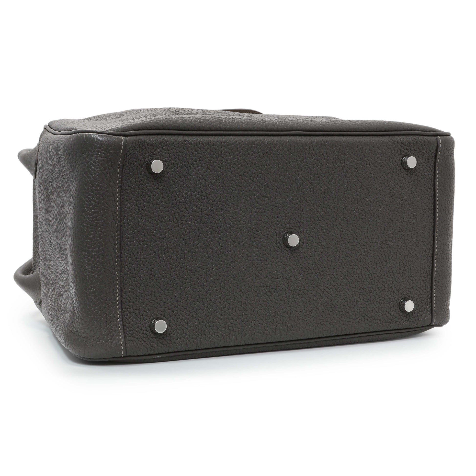 Exclusive Hermes Graphite Clemence Lindy 34 — Back View
