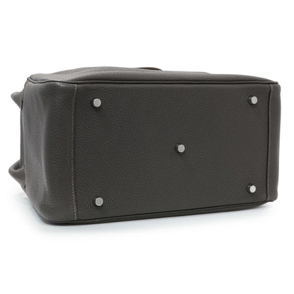 Exclusive Hermes Graphite Clemence Lindy 34 — Back View