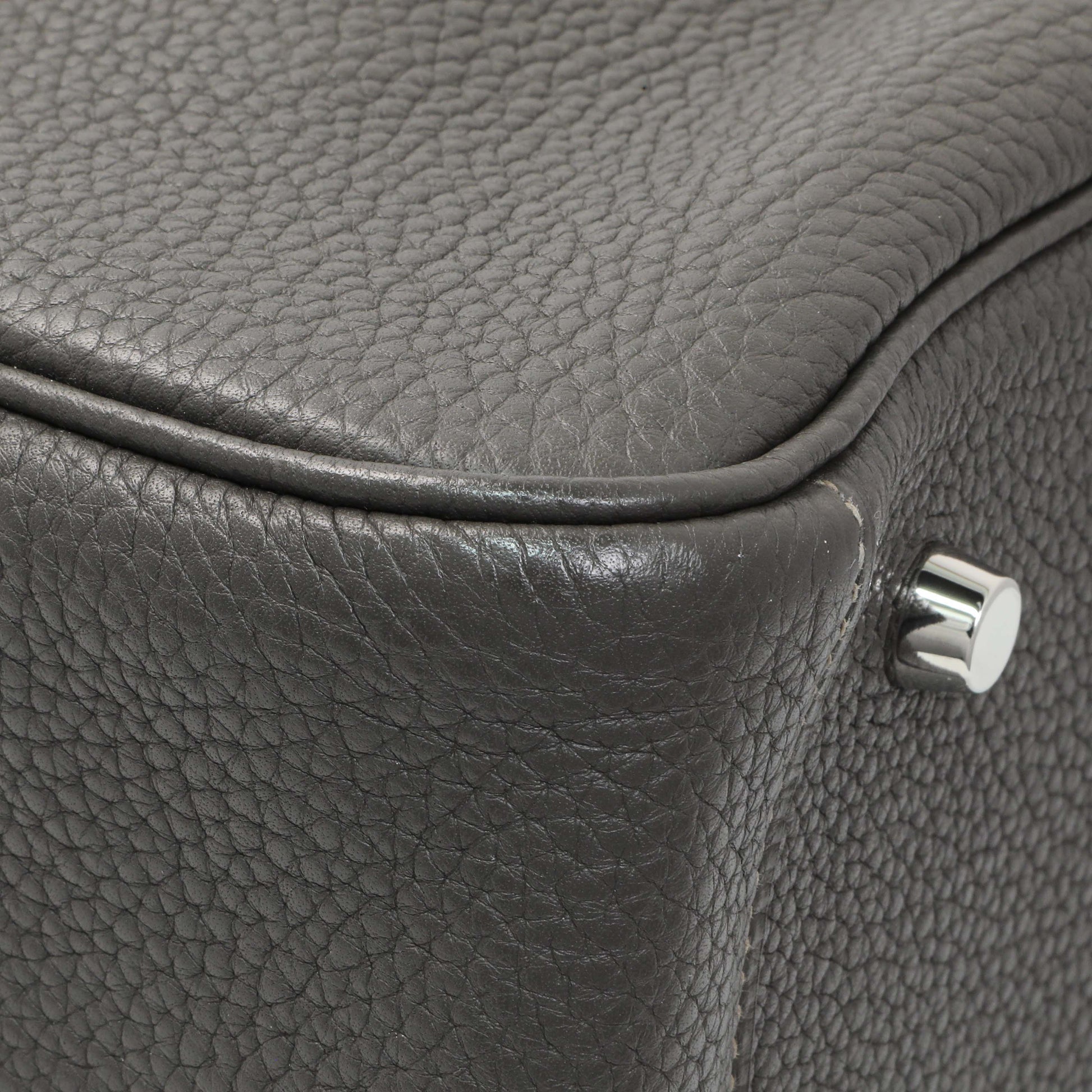 Exclusive Hermes Graphite Clemence Lindy 34 — Top View