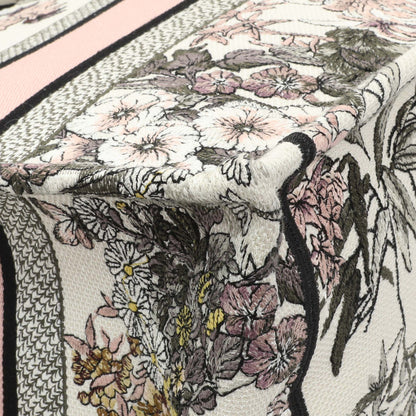 Exclusive Christian Dior Pink White Floral Embroidered Medium Book Tote — Lifestyle View
