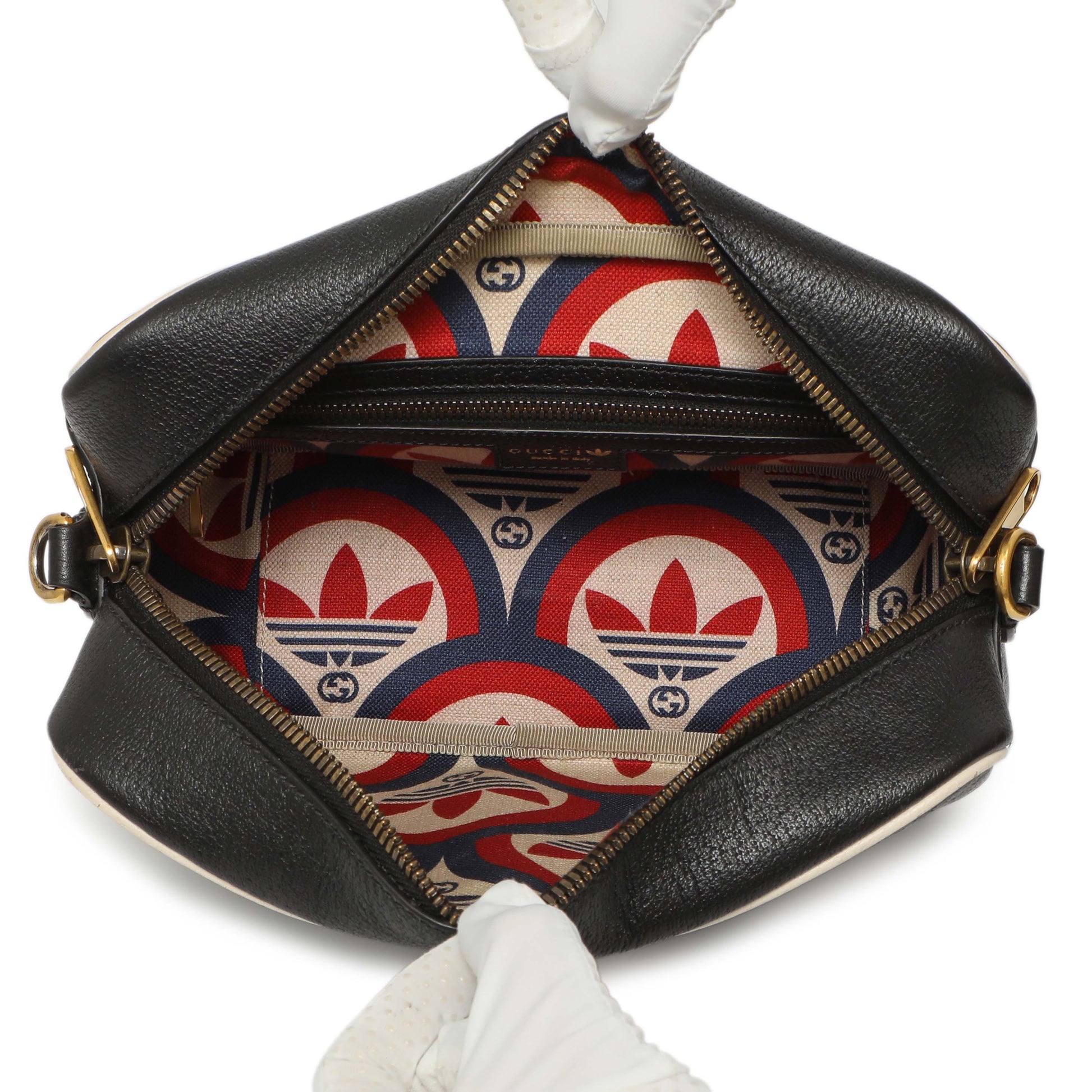 Exclusive Gucci X Adidas Textured Dollar Calfskin Web Trefoil Logo Small Messenger Bag — Alternate View 8