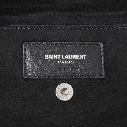 Exclusive Saint Laurent Black Lambskin Teddy Bucket Bag — Detail View