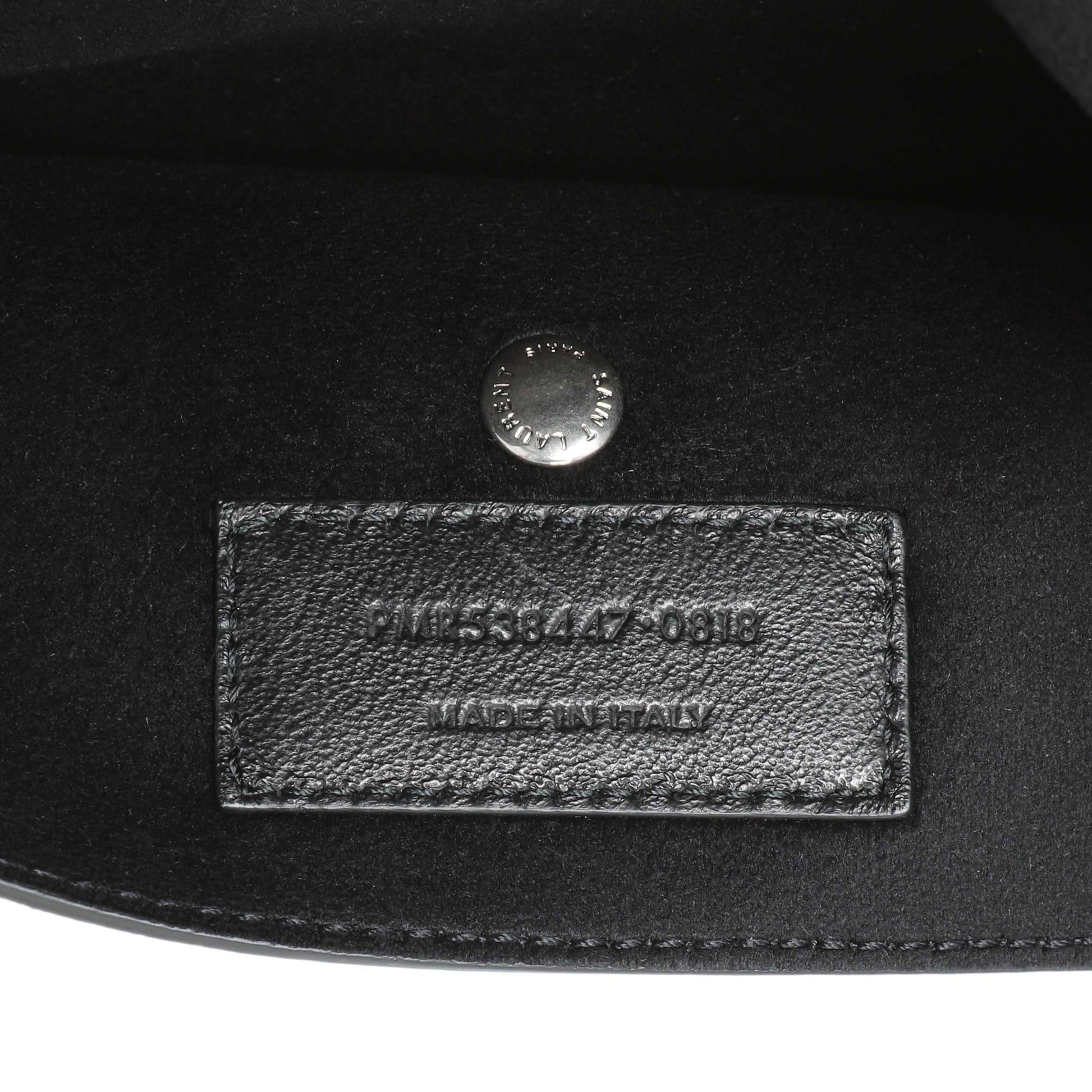 Exclusive Saint Laurent Black Lambskin Teddy Bucket Bag — Lifestyle View