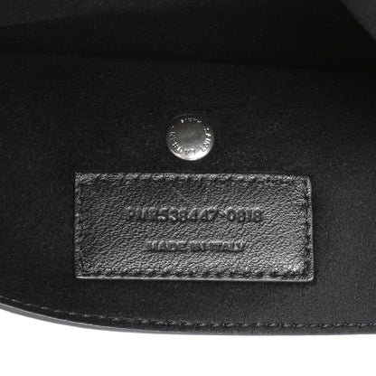 Exclusive Saint Laurent Black Lambskin Teddy Bucket Bag — Lifestyle View