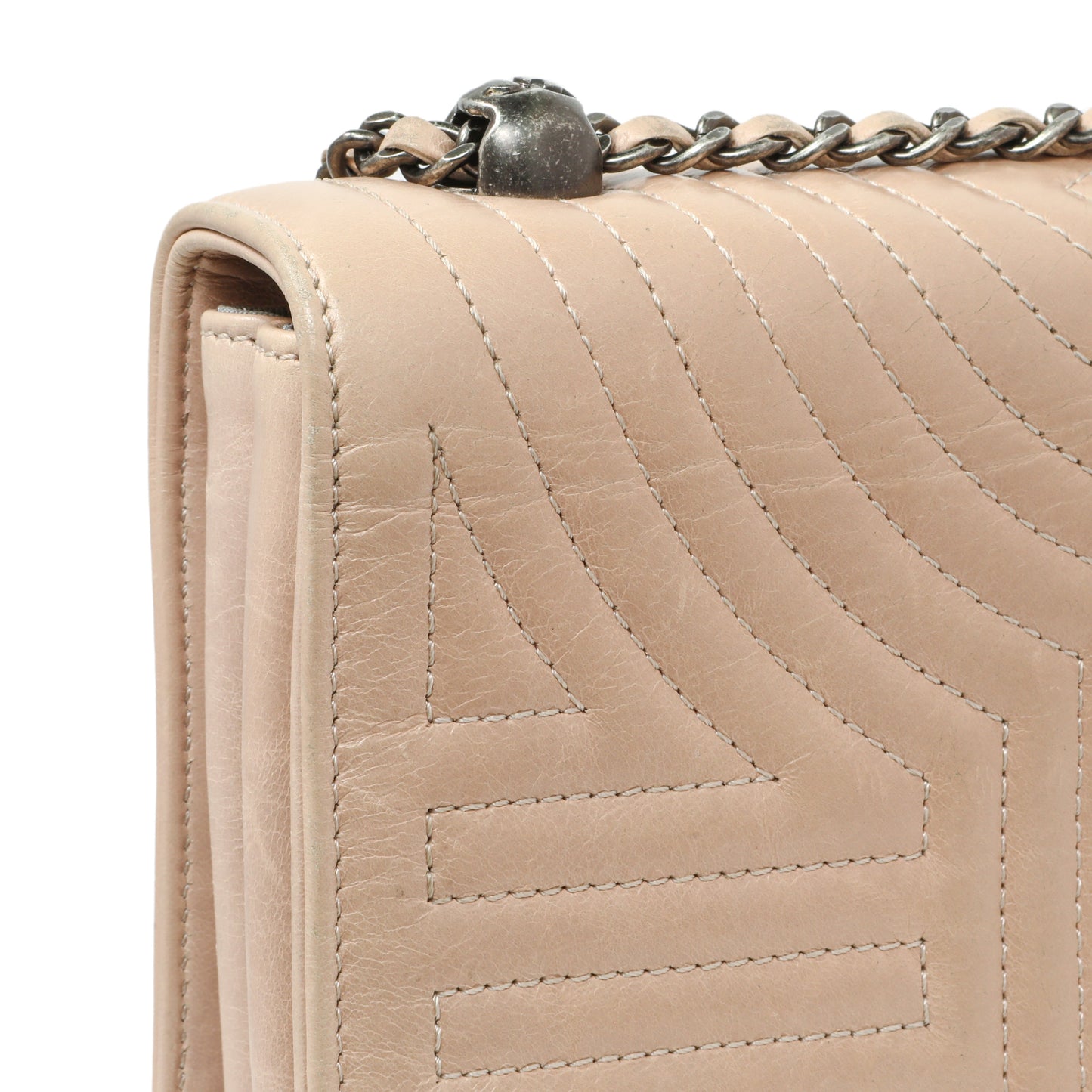 Exclusive Chanel Beige Quilted Calfskin Medium Korean Garden Flap — Alternate View 11