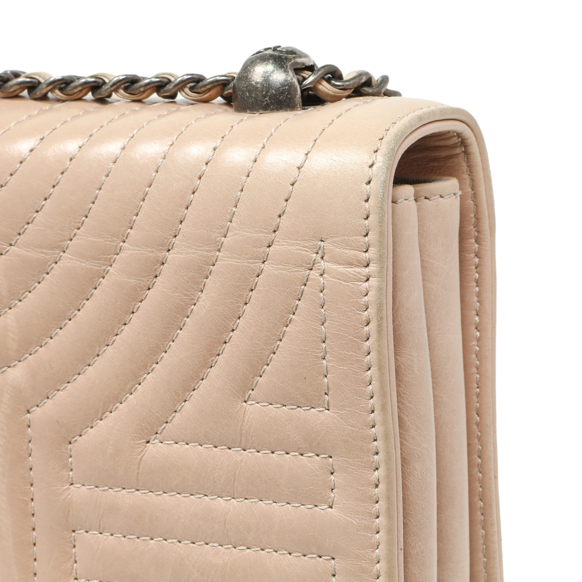 Exclusive Chanel Beige Quilted Calfskin Medium Korean Garden Flap — Alternate View 12