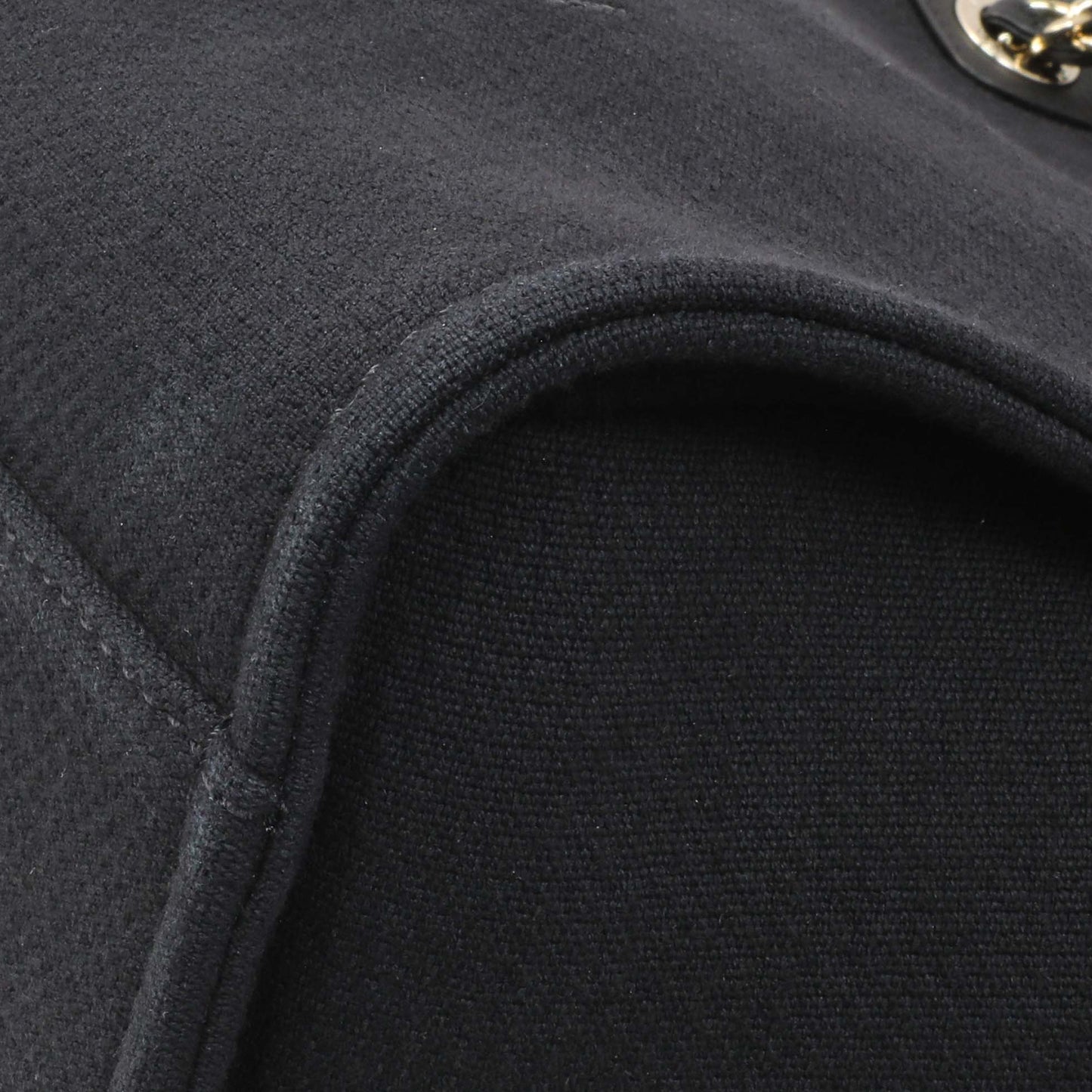 Exclusive Chanel Black Mixed Fibers Medium Deauville Tote — Detail View