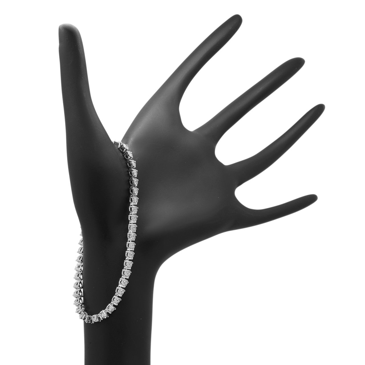 Exclusive 14K White Gold 2.02 Carat Diamond Tennis Bracelet — Side View