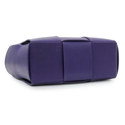 Exclusive Bottega Veneta Purple Calfskin Maxi Intrecciato Small Arco Tote — Back View