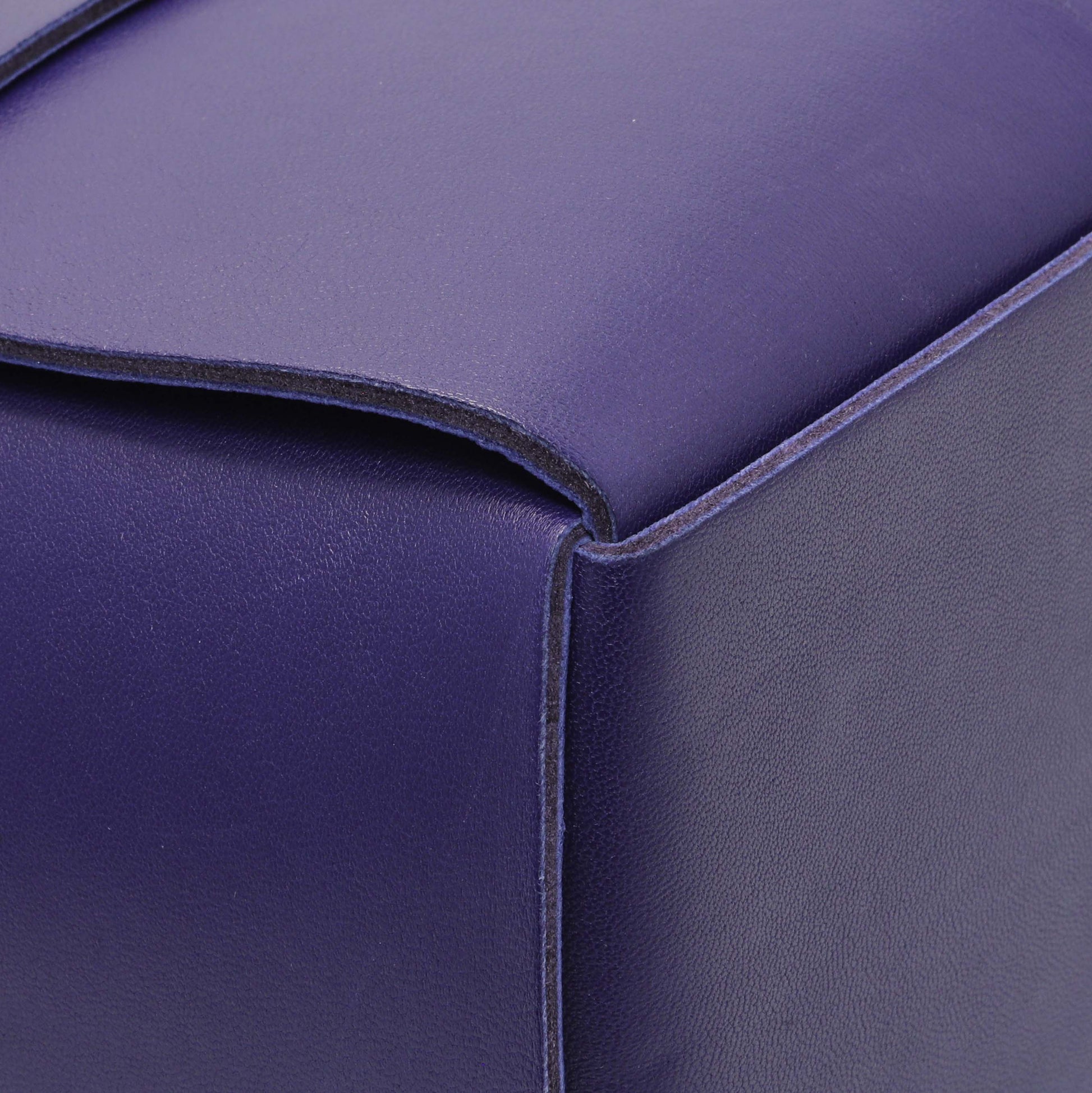 Exclusive Bottega Veneta Purple Calfskin Maxi Intrecciato Small Arco Tote — Top View