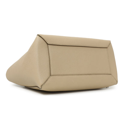 Exclusive Celine Light Taupe Grained Calfskin Micro Belt Bag — Back View