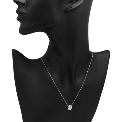 Exclusive 18K White Gold 1.02 Carat Diamond Pendant — Back View