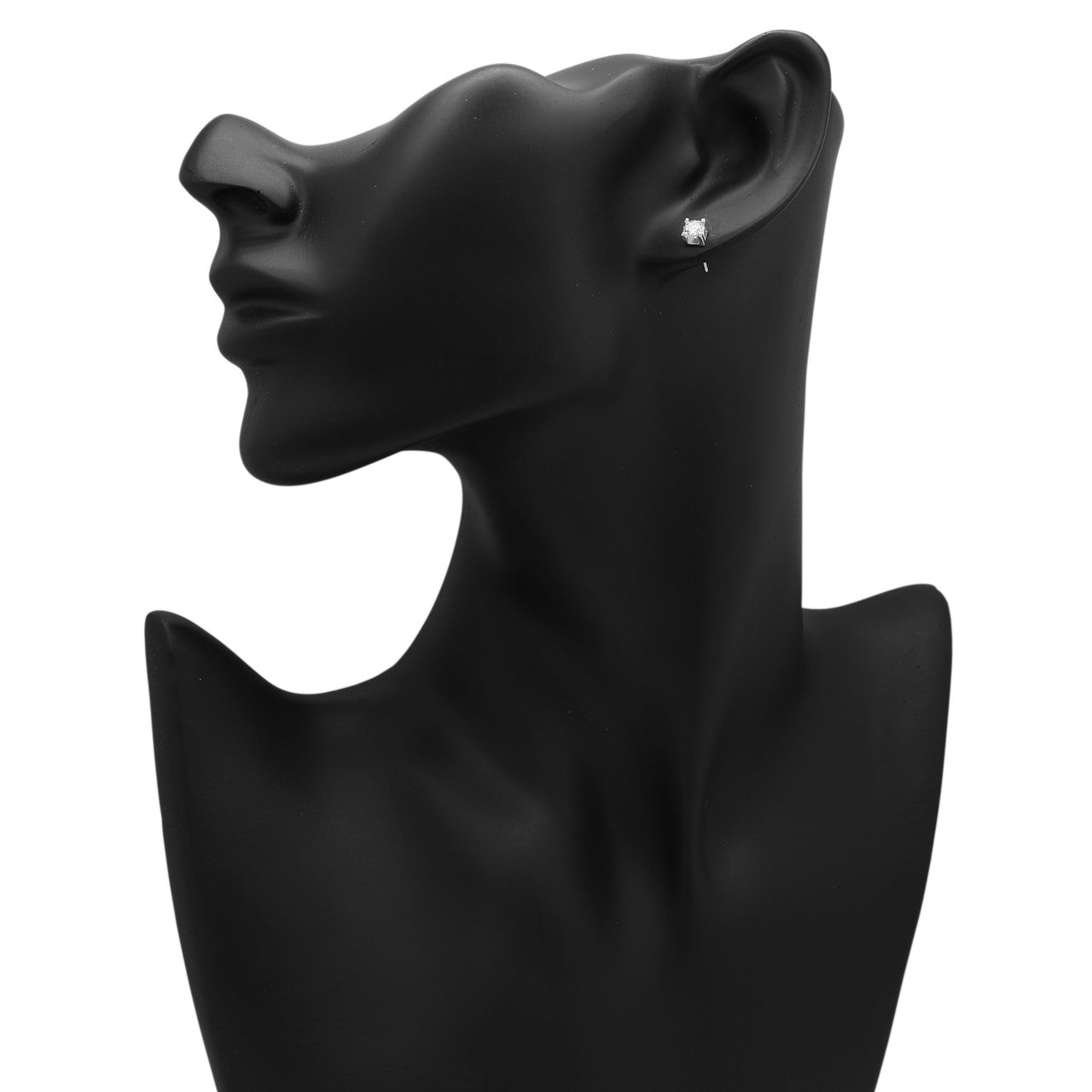 Exclusive 18K White Gold 0.60 Carat Diamond Stud Earrings — Back View