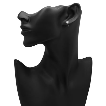 Exclusive 18K White Gold 0.60 Carat Diamond Stud Earrings — Back View