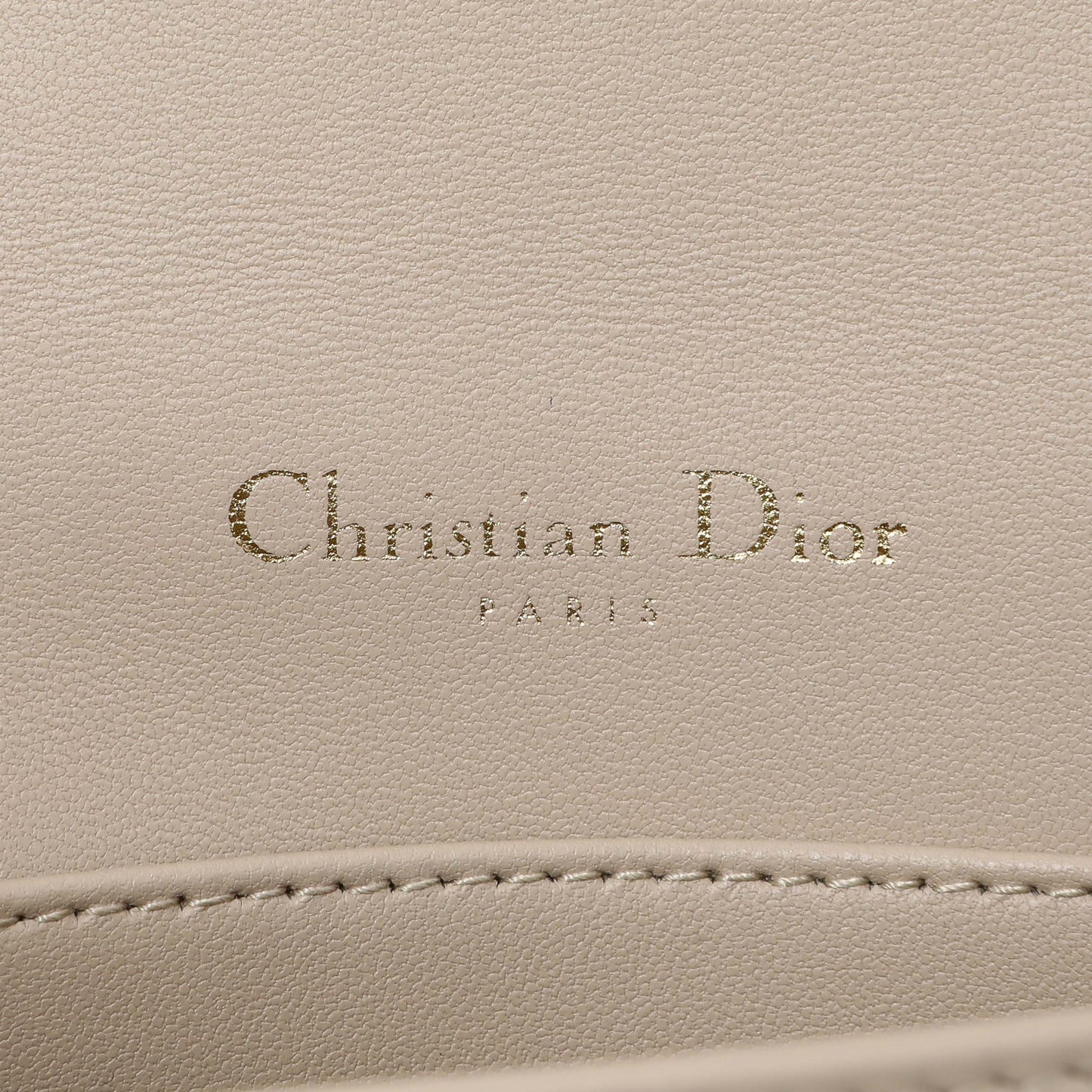 Exclusive Christian Dior Beige Lambskin Cannage Lady Dior Pouch — Alternate View 10