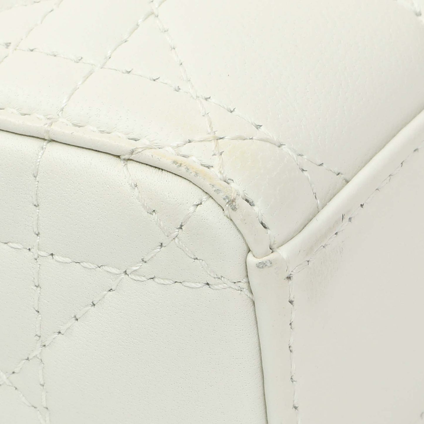 Exclusive Christian Dior Latte Cannage Small Lambskin Lady D-Joy — Top View