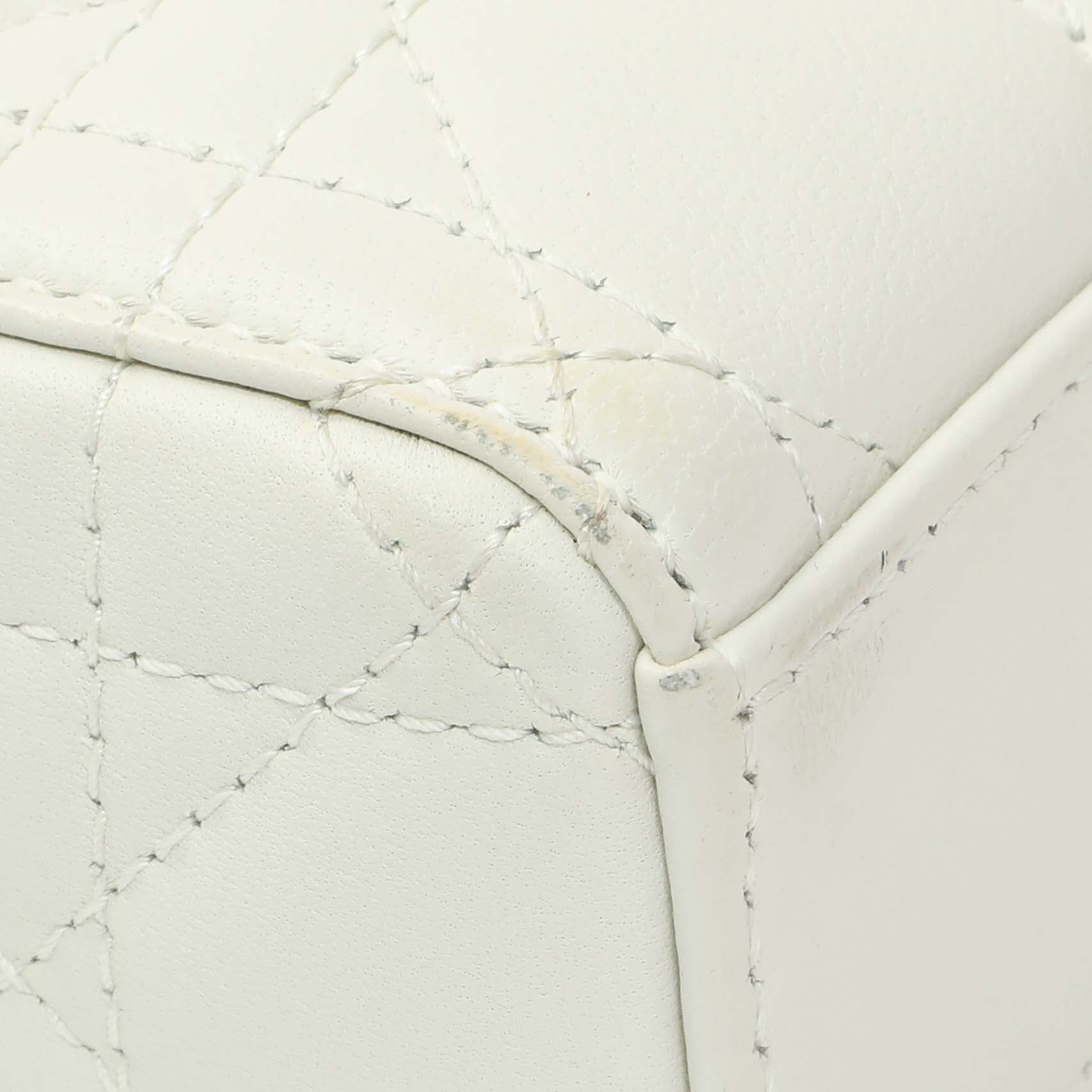 Exclusive Christian Dior Latte Cannage Small Lambskin Lady D-Joy — Top View