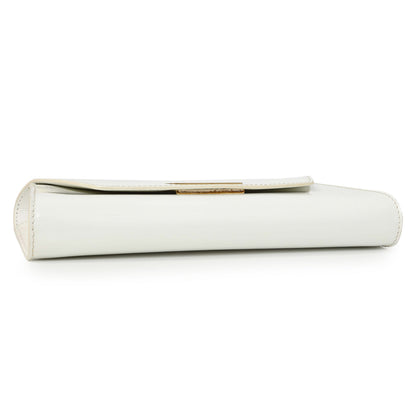 Exclusive Christian Louboutin White Patent Vero Dodat Clutch — Back View