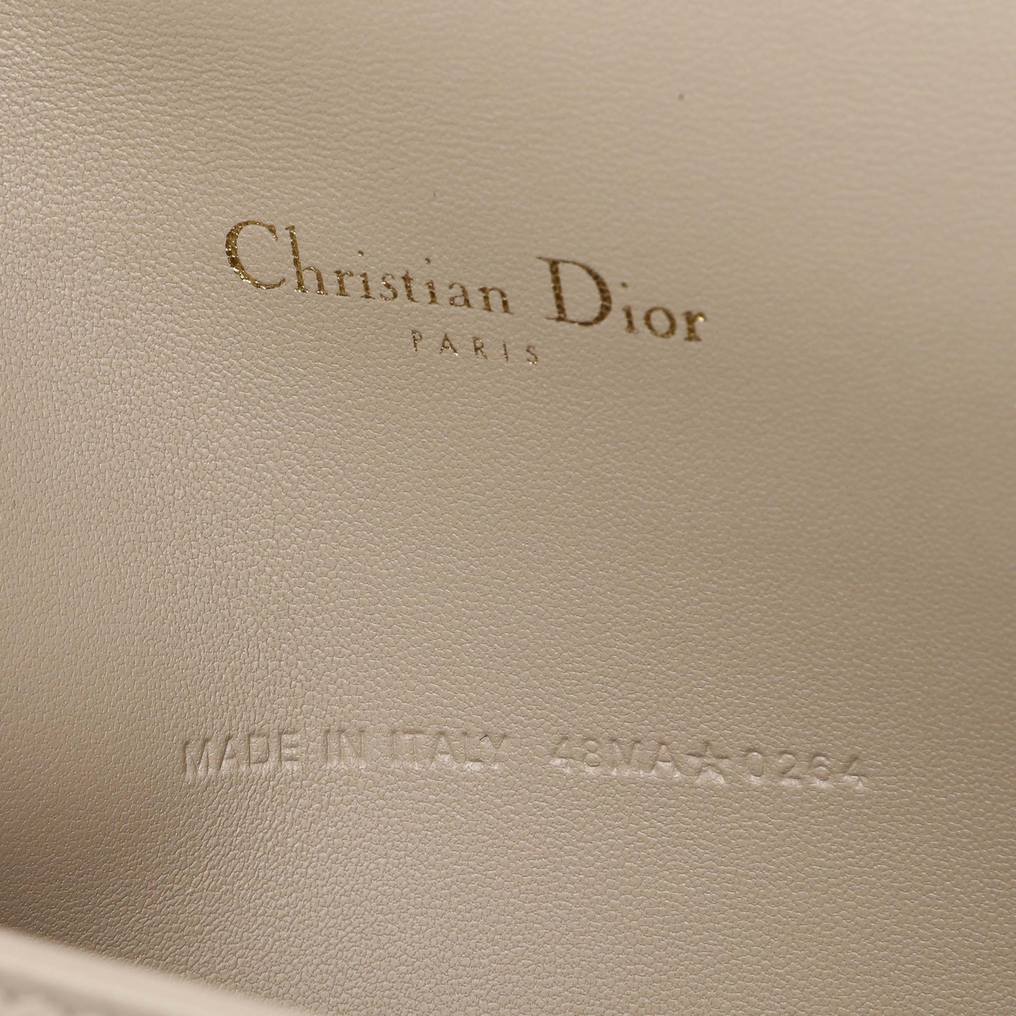 Exclusive Christian Dior Beige Lambskin Cannage Lady Dior Pouch — Alternate View 9