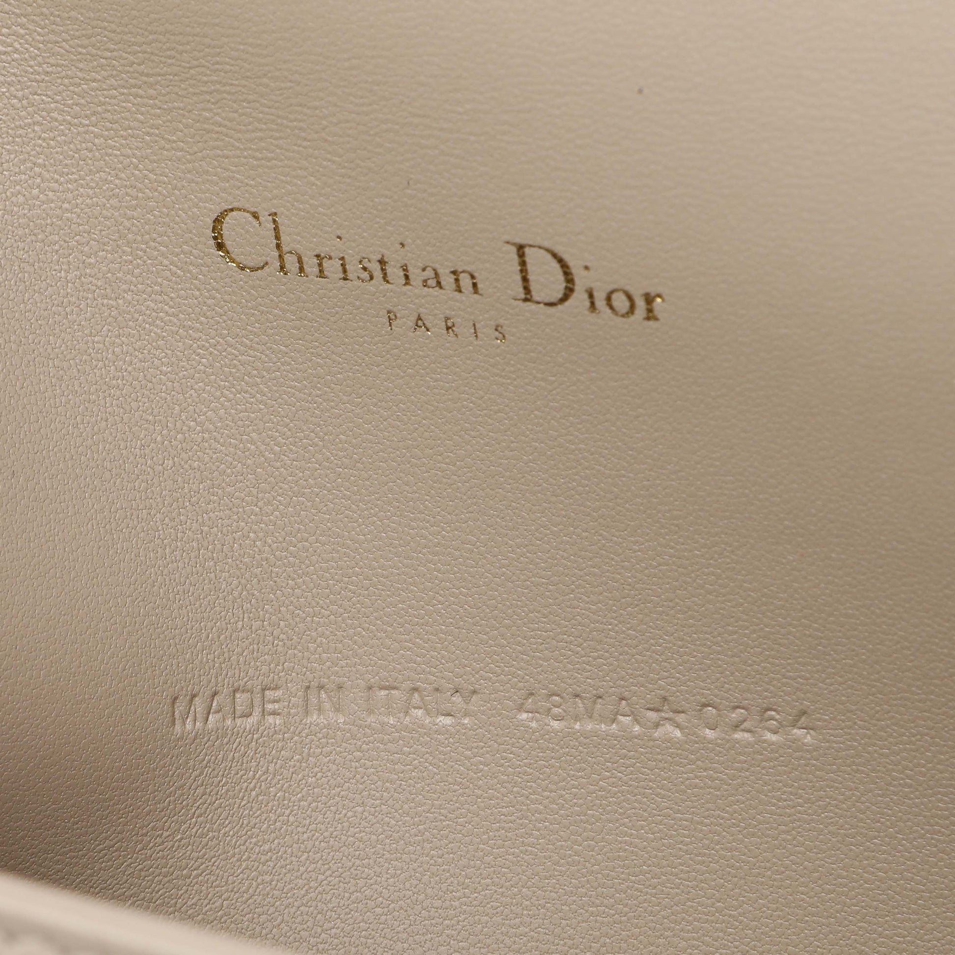 Exclusive Christian Dior Beige Lambskin Cannage Lady Dior Pouch — Alternate View 9
