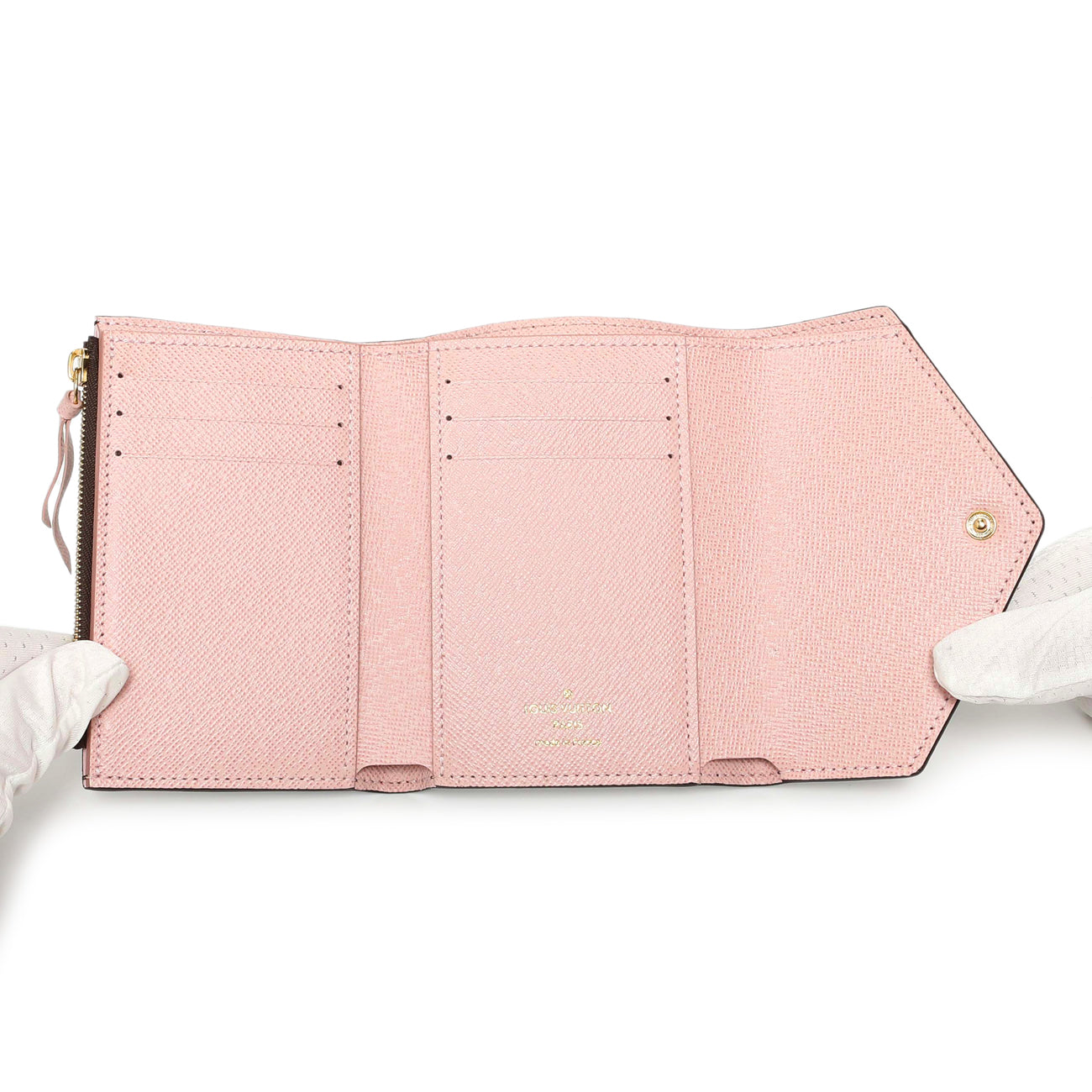 Exclusive Louis Vuitton Rose Ballerine Monogram Victorine Wallet — Top View