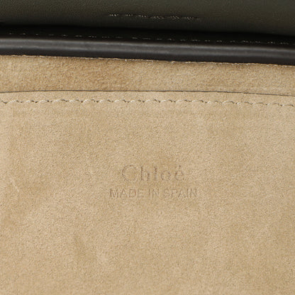 Exclusive Chloe Deep Forest Calfskin Suede Mini Faye Bracelet Bag — Detail View