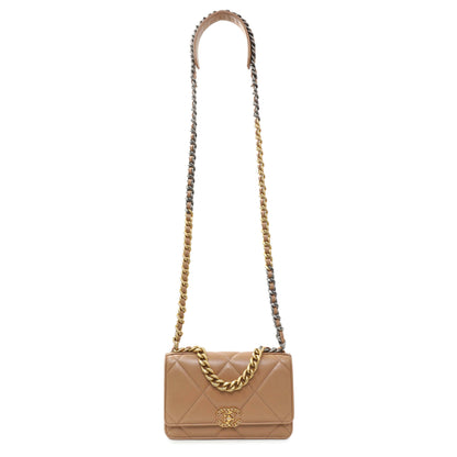 Exclusive Chanel Caramel 19 Wallet on Chain — Front View