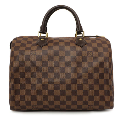 Exclusive Louis Vuitton Damier Ebene Speedy 30 — Front View