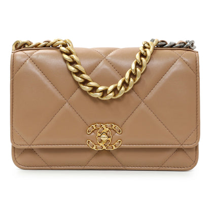 Exclusive Chanel Caramel 19 Wallet on Chain — Side View