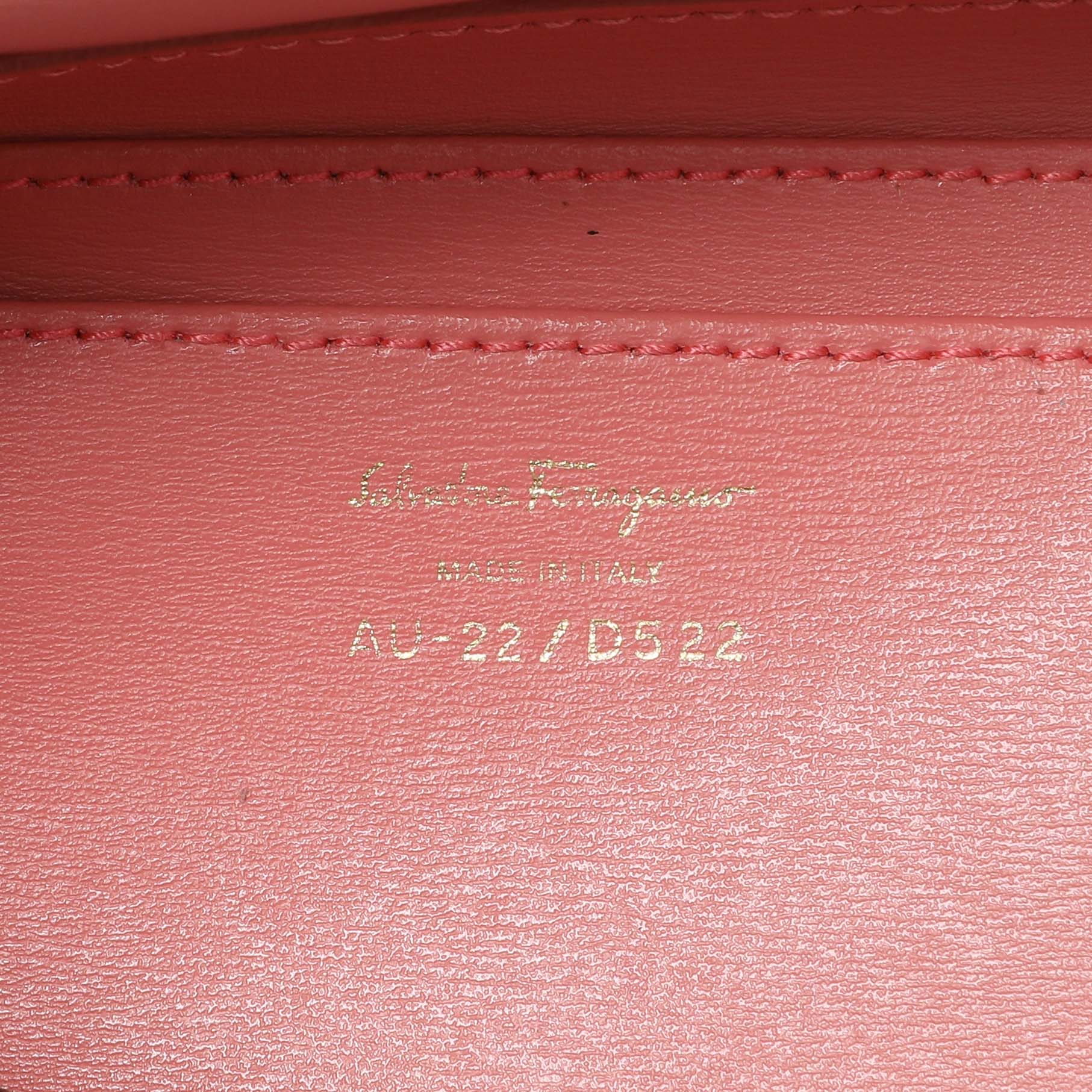 Exclusive Salvatore Ferragamo Brown Calfskin Gancini Crossbody — Lifestyle View