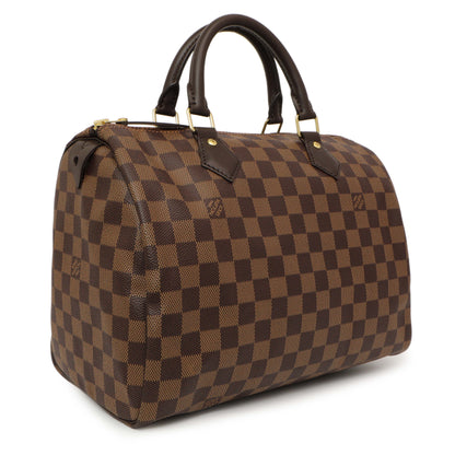 Exclusive Louis Vuitton Damier Ebene Speedy 30 — Side View