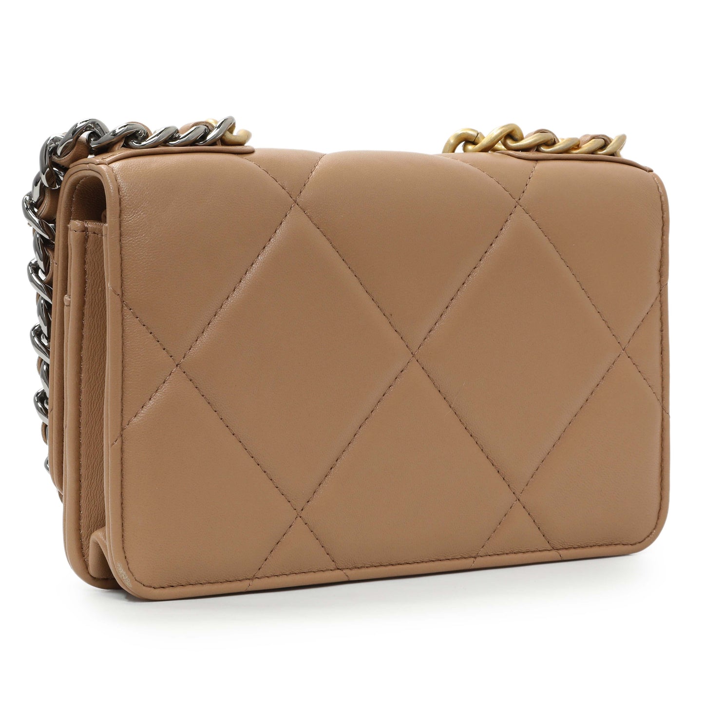 Exclusive Chanel Caramel 19 Wallet on Chain — Back View