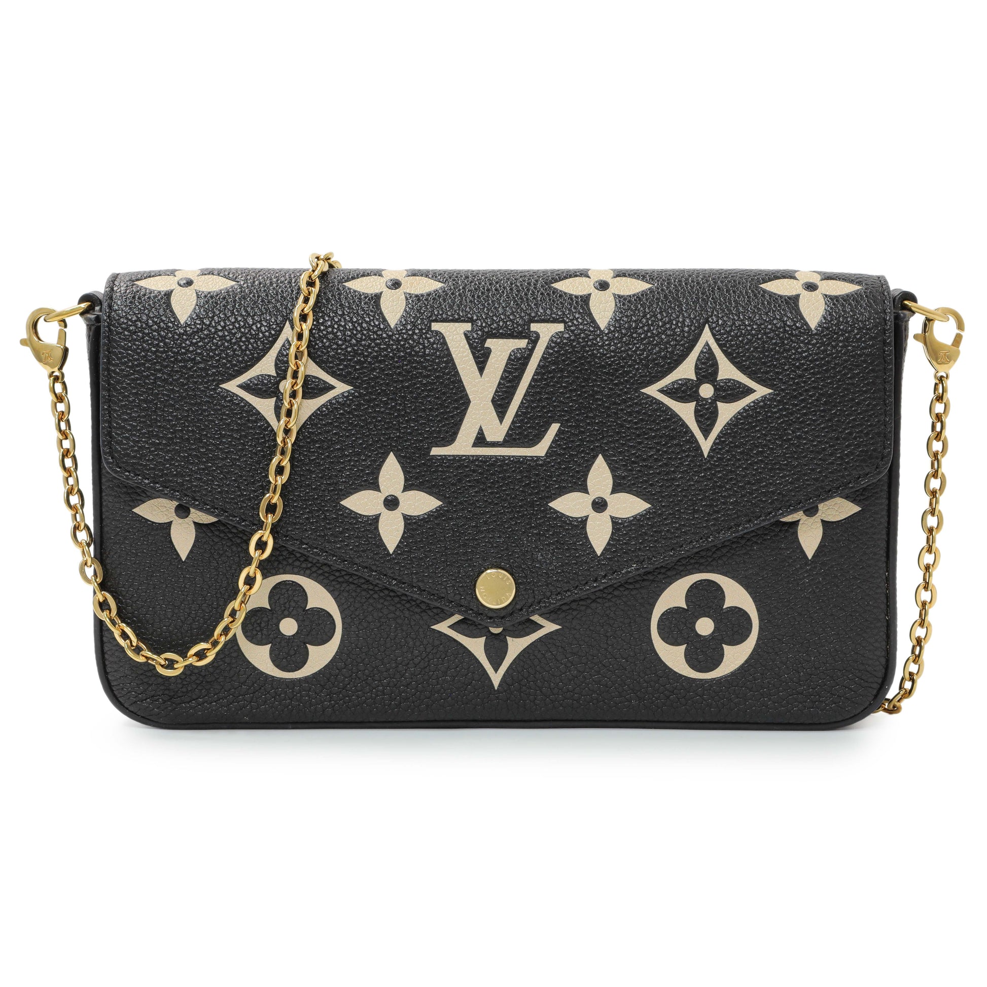 Exclusive Louis Vuitton Empreinte Monogram Giant Felicie Pochette — Front View