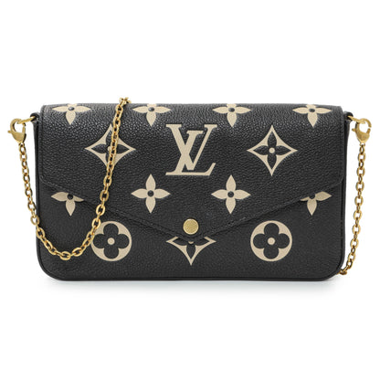 Exclusive Louis Vuitton Empreinte Monogram Giant Felicie Pochette — Front View