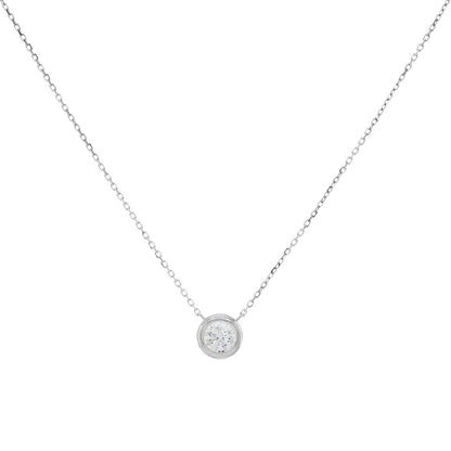 Exclusive 18K White Gold 1.02 Carat Diamond Pendant — Front View