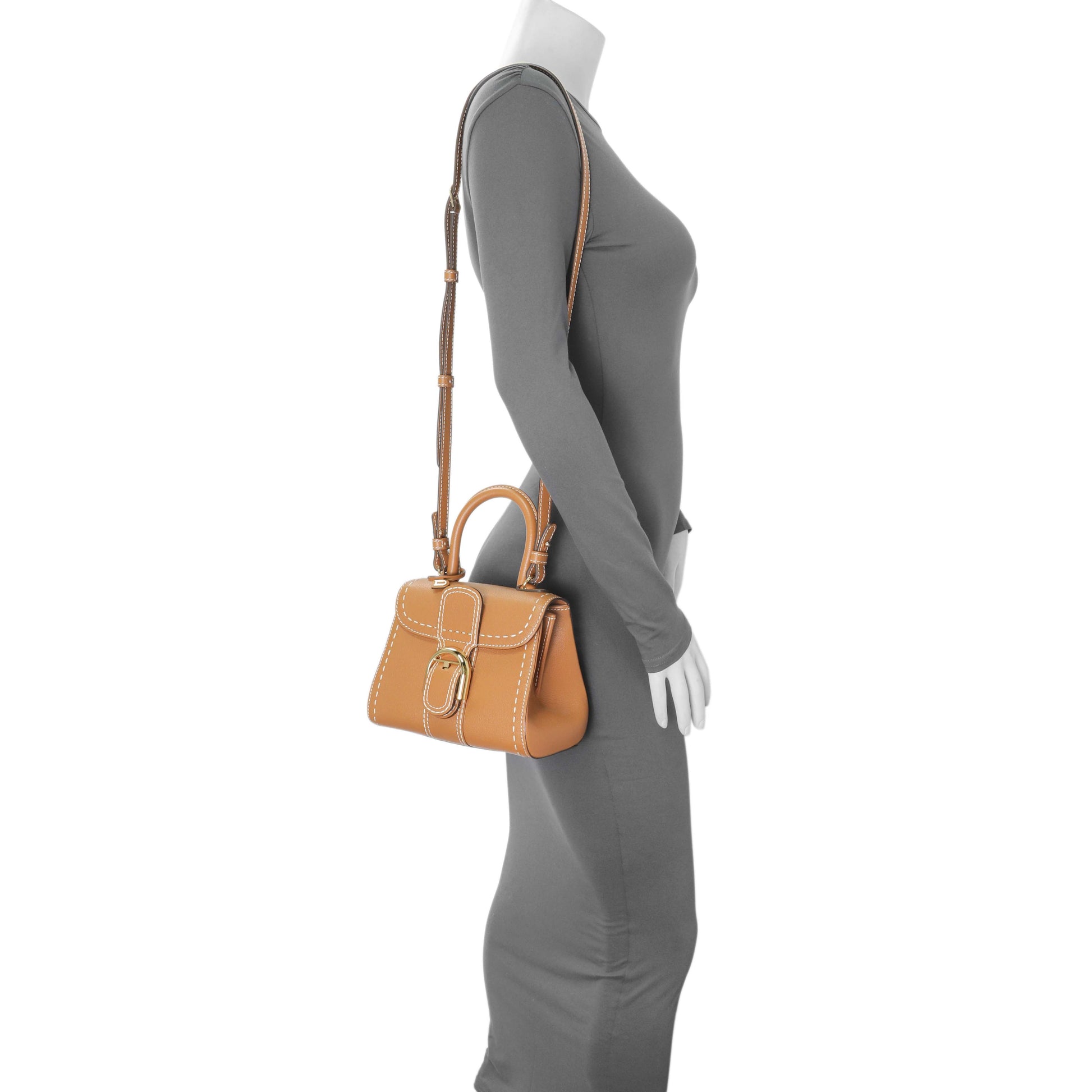 Exclusive Delvaux Vegetal Grained Rodeo Calfskin Brillant Mini Surpiqué — Alternate View 7