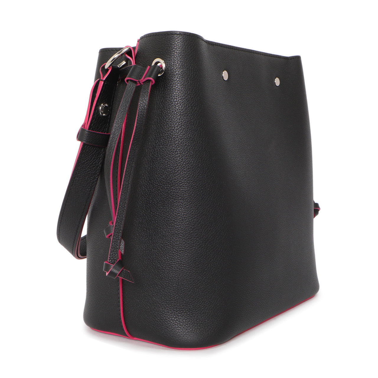 Exclusive Louis Vuitton Noir Lockme Bucket — Side View