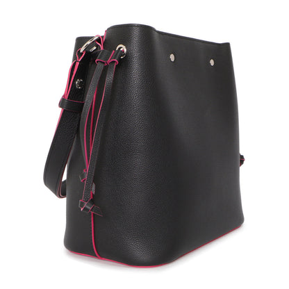 Exclusive Louis Vuitton Noir Lockme Bucket — Side View