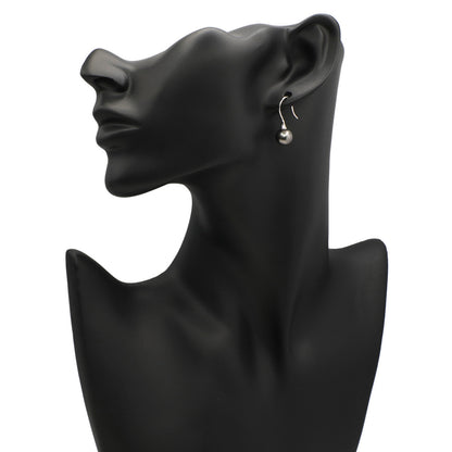 Exclusive 18K White Gold Tahitian Pearl Earrings — Back View
