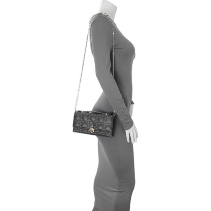 Exclusive Christian Dior Black Lambskin Cannage Mini My Dior Bag — Alternate View 7