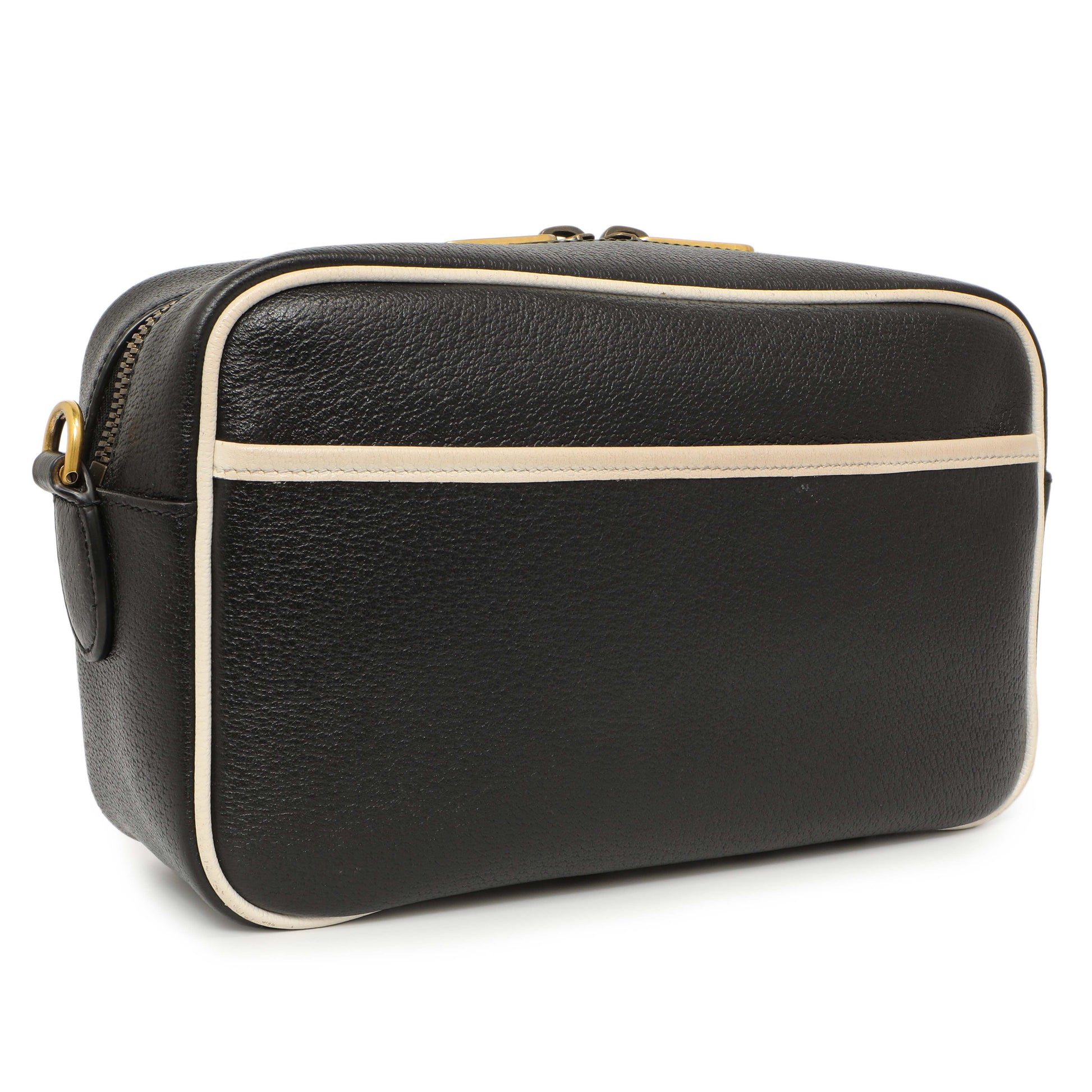 Exclusive Gucci X Adidas Textured Dollar Calfskin Web Trefoil Logo Small Messenger Bag — Side View