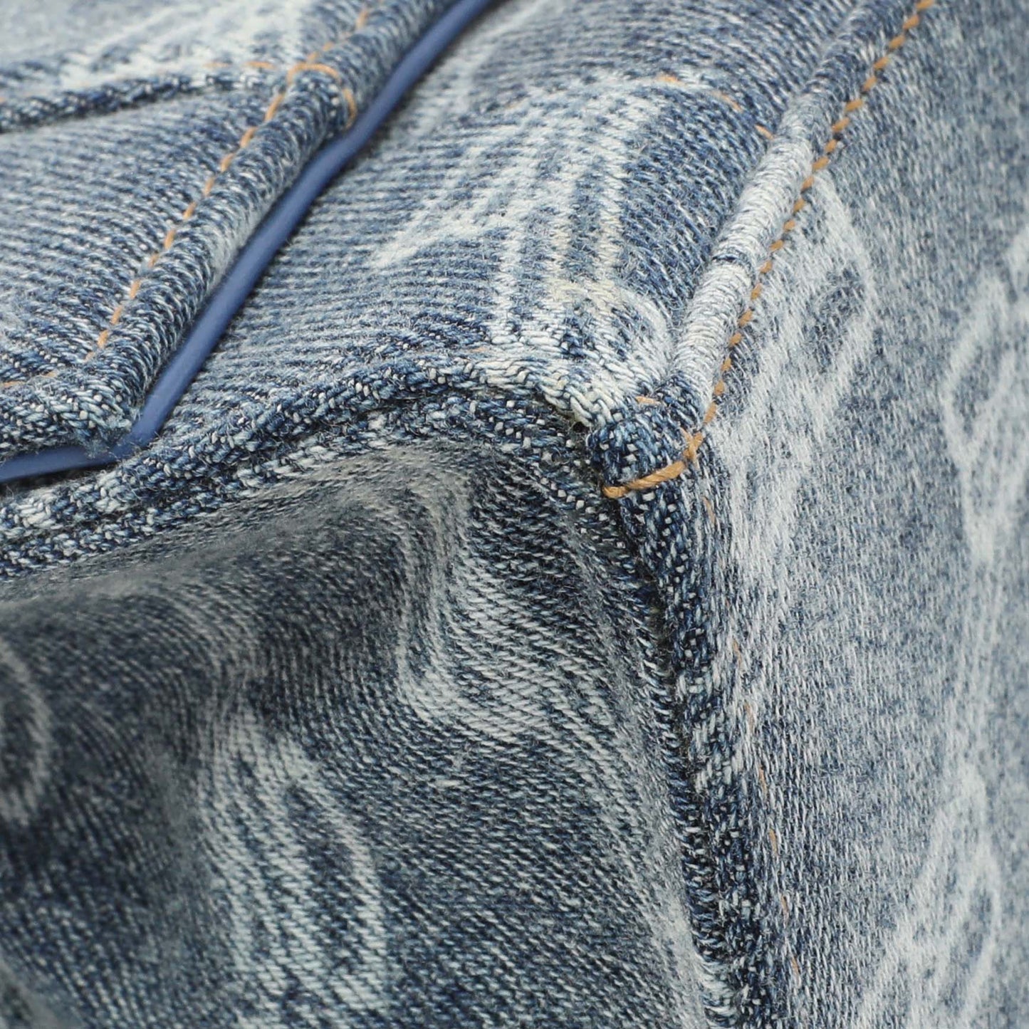 Exclusive Balenciaga Denim Monogram Hourglass S — Top View